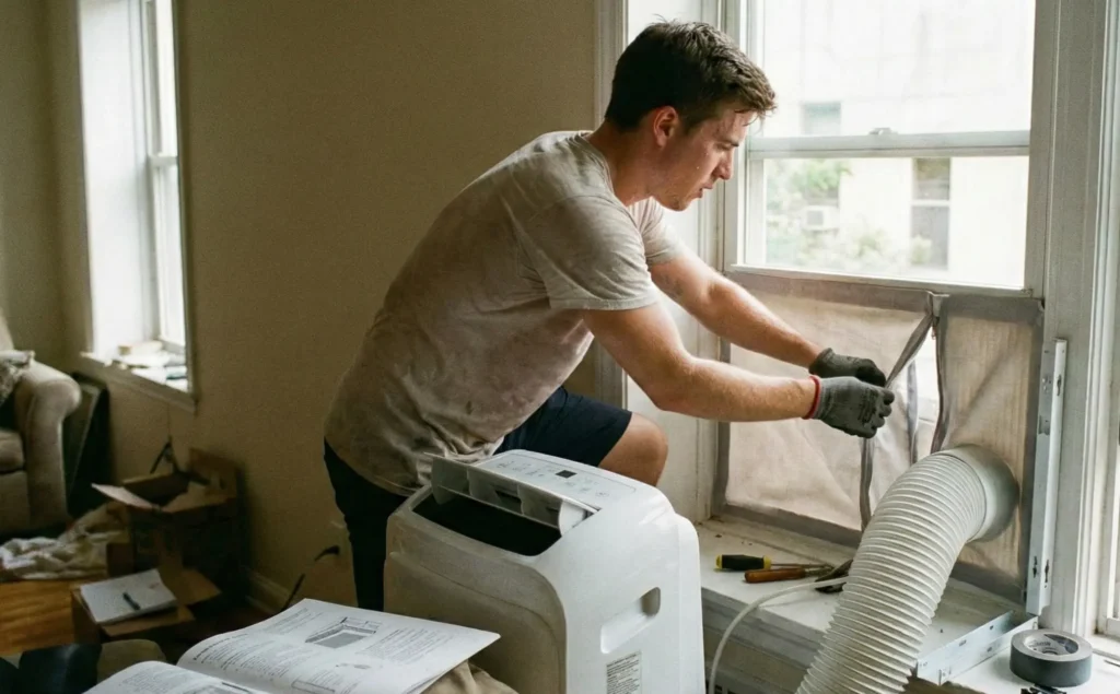 Jak podłączyć klimatyzator przenośny do okna?