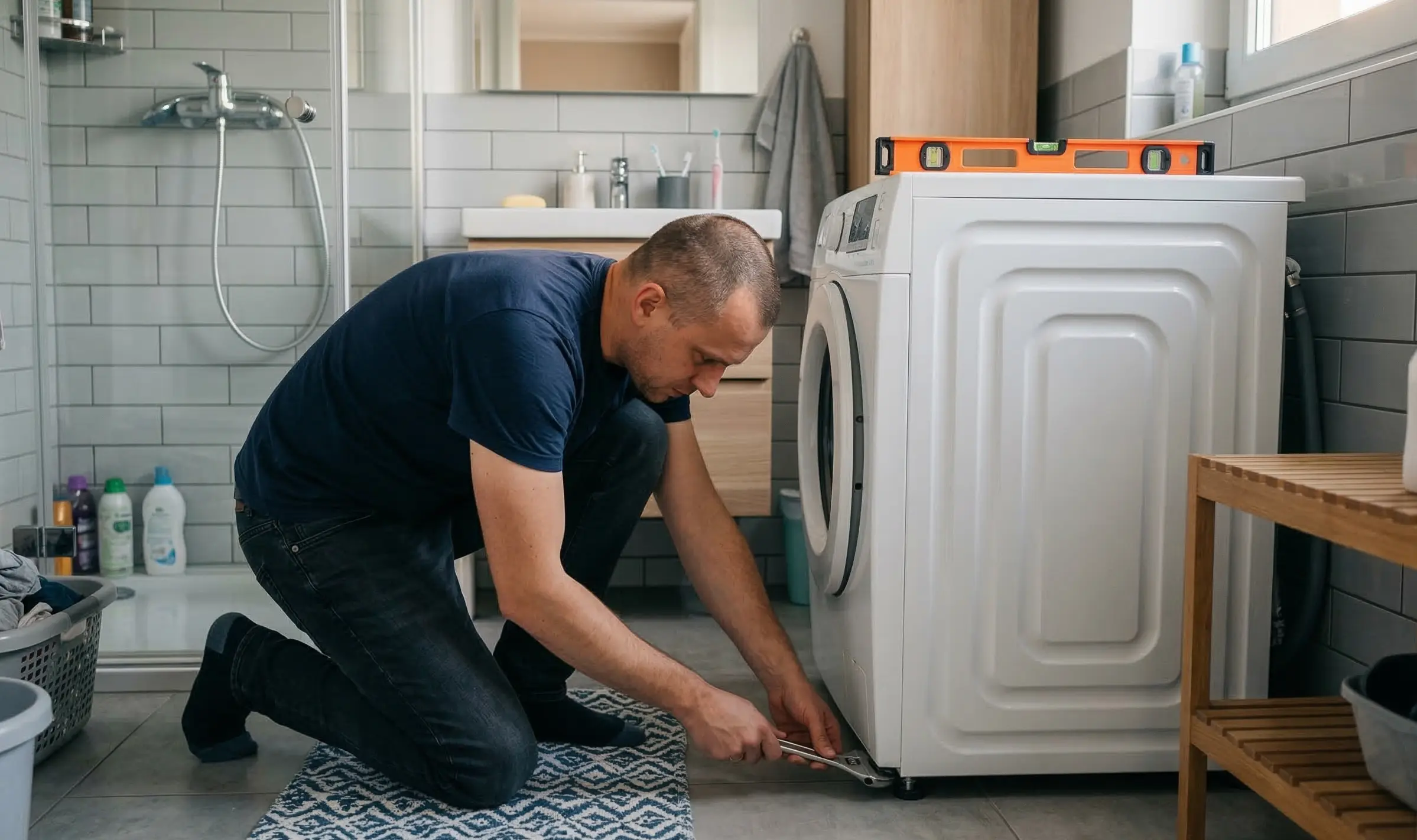 Jak wypoziomować pralkę krok po kroku